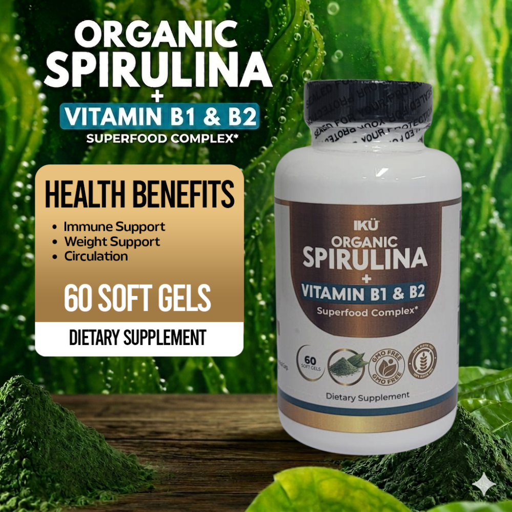 Organic Spirulina + Vitamin B1 & B2