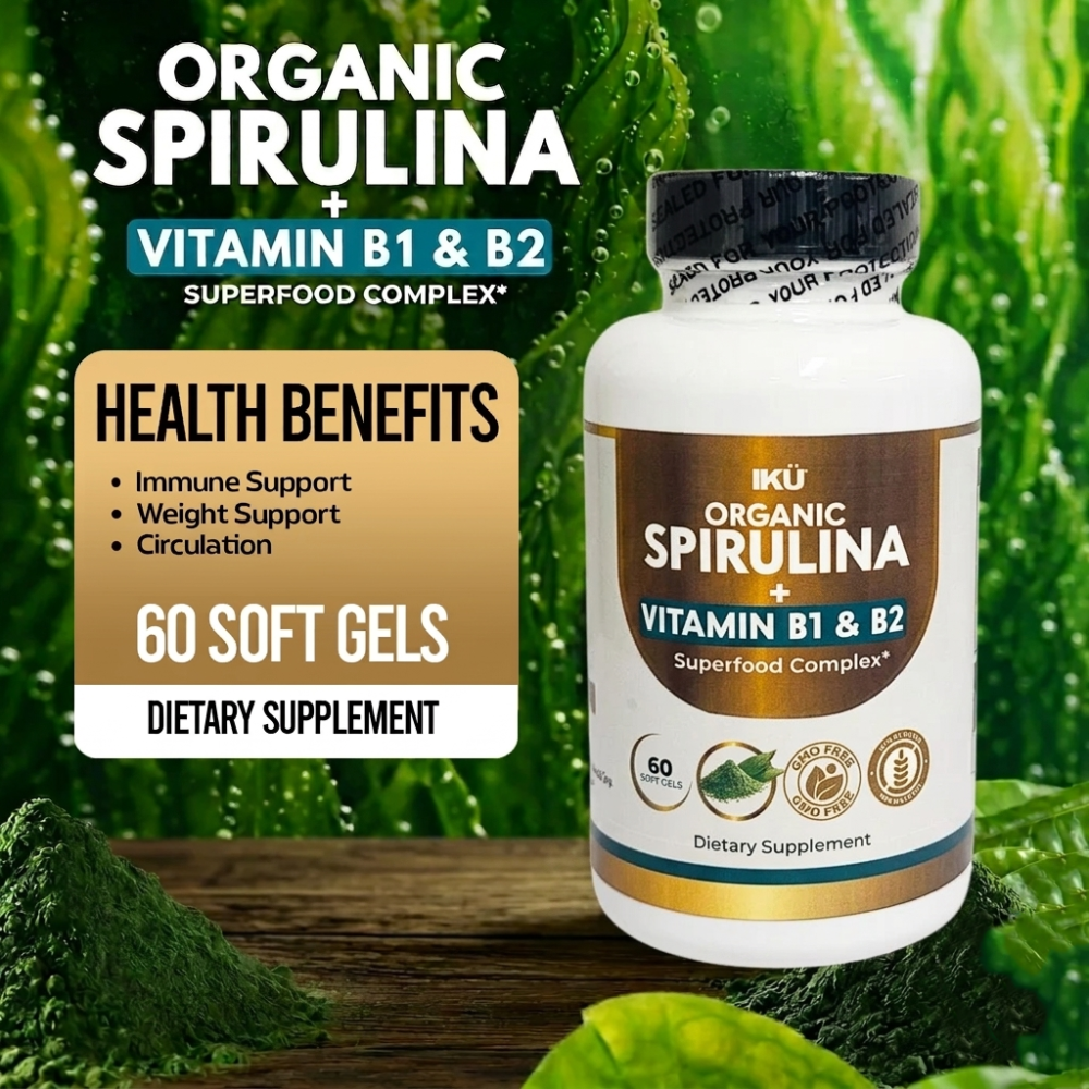 Organic Spirulina + Vitamin B1 & B2